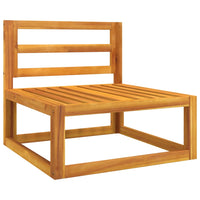 Thumbnail for Garten-Mittelsofa mit Hellgrauen Kissen Massivholz Akazie