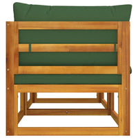 Thumbnail for Modular-Ecksofas 2 Stk. mit Grünen Kissen Massivholz Akazie