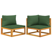 Thumbnail for 2-tlg. Garten-Sofa-Set mit Kissen Massivholz Akazie