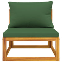 Thumbnail for Garten-Mittelsofa mit Grünen Kissen Massivholz Akazie