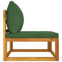 Thumbnail for Garten-Mittelsofa mit Grünen Kissen Massivholz Akazie