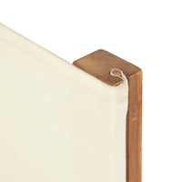 Thumbnail for Regiestühle 2 Stk. Klappbar Creme Massivholz Teak