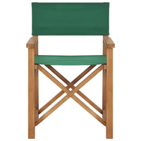 Thumbnail for Regiestühle 2 Stk. Klappbar Grün Massivholz Teak