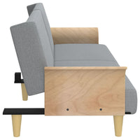 Thumbnail for Schlafsofa mit Armlehnen Hellgrau Stoff