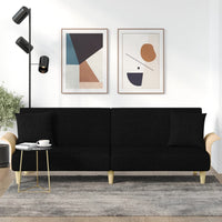 Thumbnail for Schlafsofa mit Armlehnen Schwarz Stoff