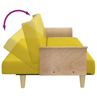 Thumbnail for Schlafsofa mit Armlehnen Hellgelb Stoff