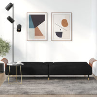 Thumbnail for Schlafsofa mit Getränkehaltern Schwarz Samt