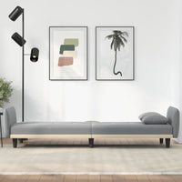 Thumbnail for Schlafsofa mit Getränkehaltern Hellgrau Stoff