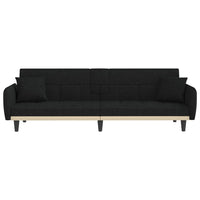 Thumbnail for Schlafsofa mit Getränkehaltern Schwarz Stoff