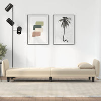 Thumbnail for Schlafsofa mit Getränkehaltern Creme Stoff