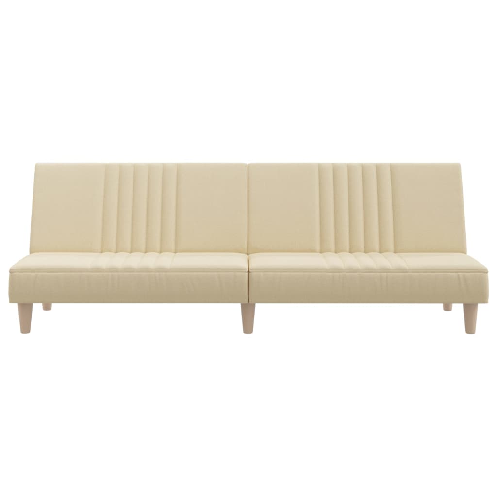 Schlafsofa Creme Stoff
