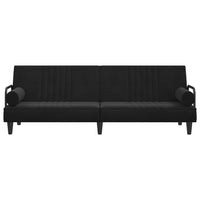 Thumbnail for Schlafsofa mit Armlehnen Schwarz Samt