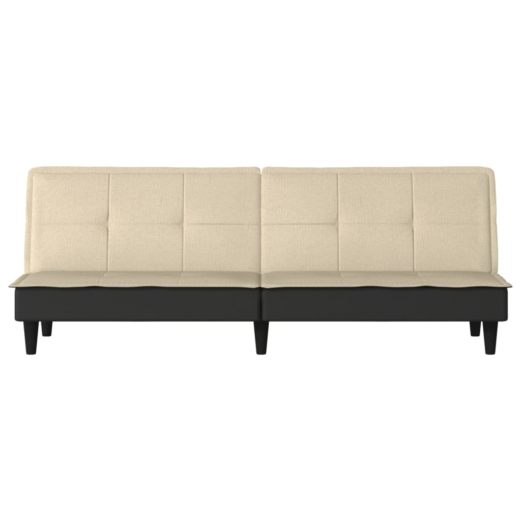 Schlafsofa Creme Stoff