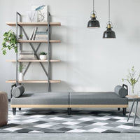 Thumbnail for Schlafsofa mit Armlehnen Hellgrau Stoff