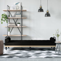 Thumbnail for Schlafsofa mit Armlehnen Schwarz Stoff