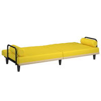 Thumbnail for Schlafsofa mit Armlehnen Hellgelb Stoff