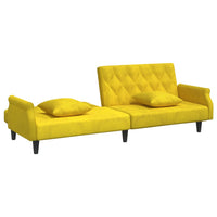 Thumbnail for Schlafsofa mit Armlehnen Gelb Samt