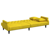 Thumbnail for Schlafsofa mit Armlehnen Gelb Samt