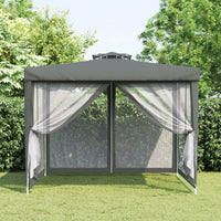 Thumbnail for Pavillon mit Doppeldach Anthrazit 3x3x2,68 m Stoff