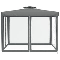 Thumbnail for Pavillon mit Doppeldach Anthrazit 3x3x2,68 m Stoff