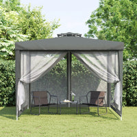 Thumbnail for Pavillon mit Doppeldach Anthrazit 3x3x2,68 m Stoff