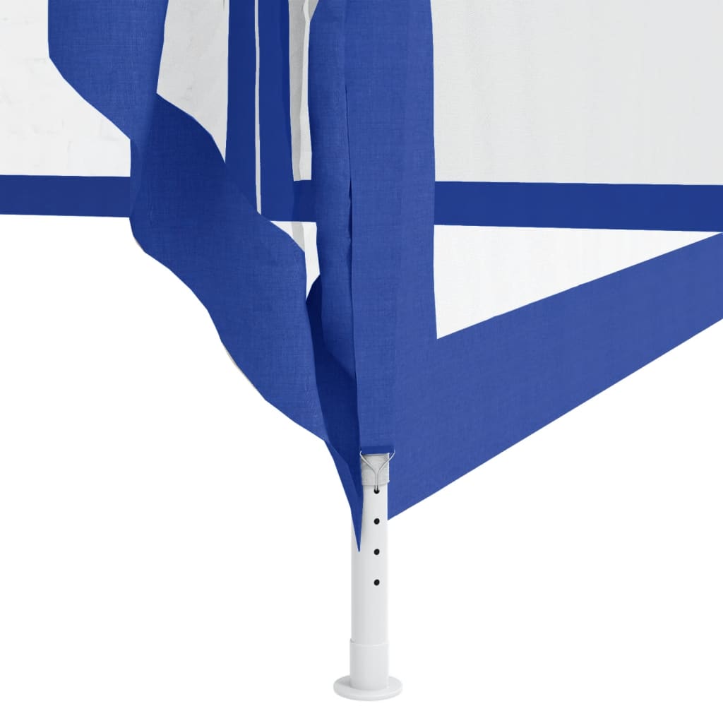 Pavillon mit Doppeldach Blau 3x3x2,68 m Stoff