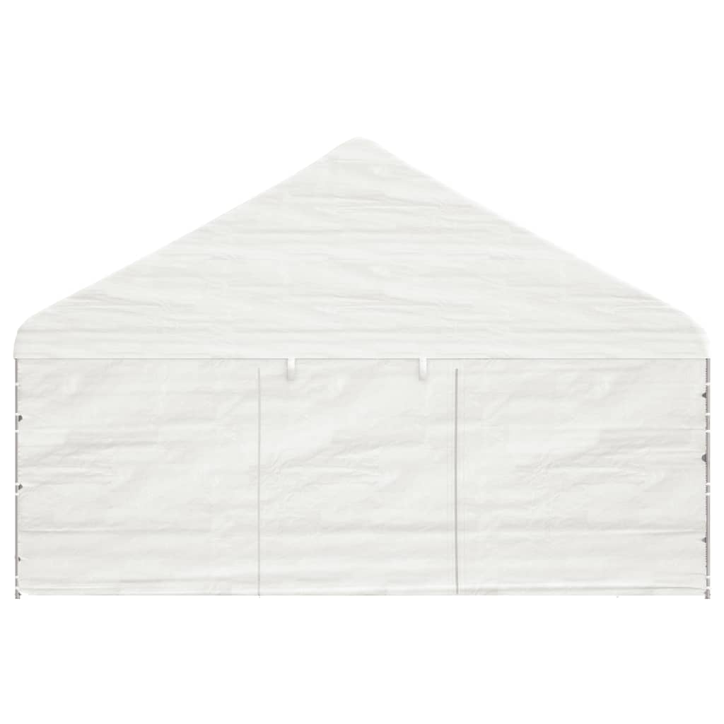 Pavillon mit Dach Weiß 5,88x2,23x3,75 m Polyethylen