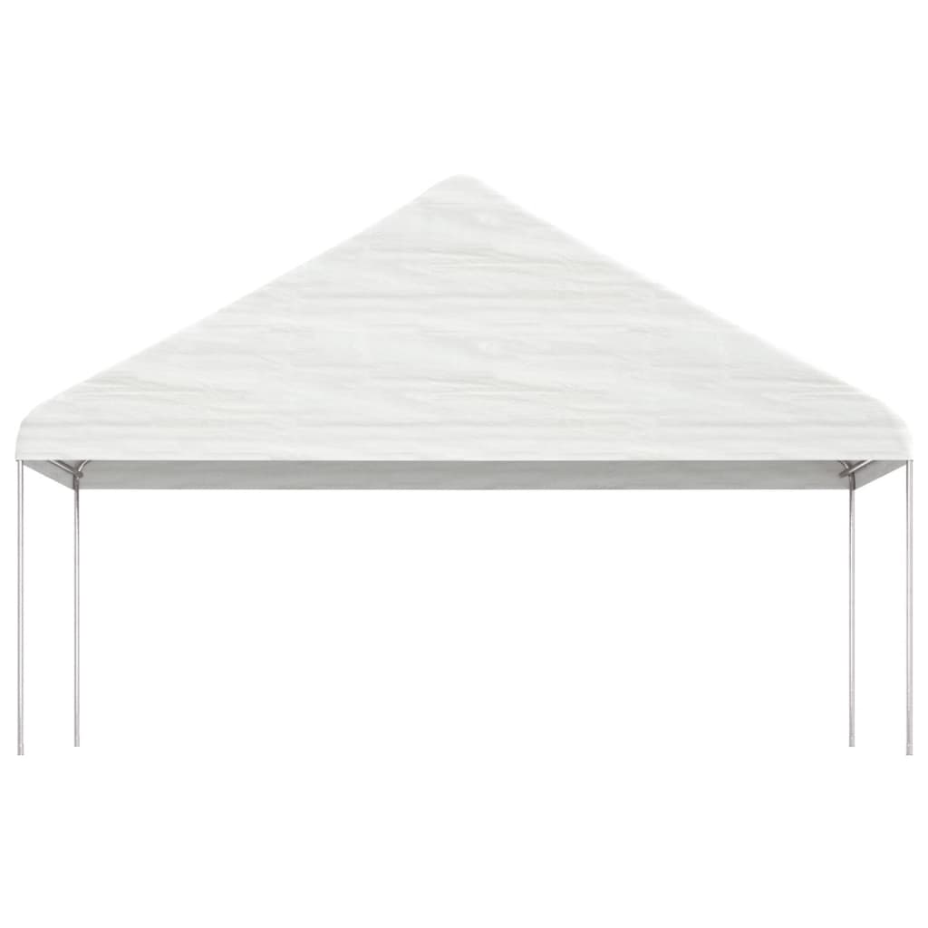 vidaXL Pavillon mit Dach Weiß 5,88x2,23x3,75 m Polyethylen