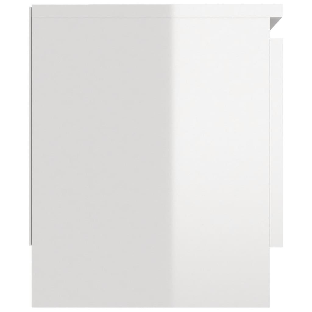 TV-Schrank mit Tür Hochglanz-Weiß 102x30x36 cm