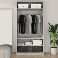 Thumbnail for Kleiderschrank Grau Sonoma 100x50x200 cm Holzwerkstoff