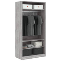 Thumbnail for Kleiderschrank Grau Sonoma 100x50x200 cm Holzwerkstoff