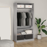 Thumbnail for Kleiderschrank Grau Sonoma 100x50x200 cm Holzwerkstoff