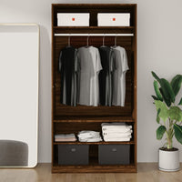 Thumbnail for Kleiderschrank Braun Eiche-Optik 100x50x200 cm Holzwerkstoff