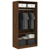 Thumbnail for Kleiderschrank Braun Eiche-Optik 100x50x200 cm Holzwerkstoff