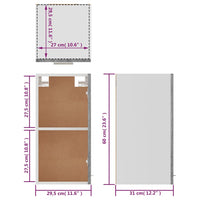Thumbnail for Hängeschrank Grau Sonoma 29,5x31x60 cm Holzwerkstoff