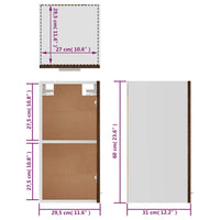 Thumbnail for Hängeschrank Braun Eichen-Optik 29,5x31x60 cm Holzwerkstoff