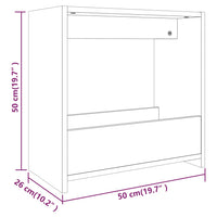 Thumbnail for Beistelltisch Braun Eichen-Optik 50x26x50 cm Holzwerkstoff