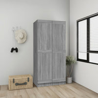 Thumbnail for Kleiderschrank Grau Sonoma 82,5x51,5x180 cm Holzwerkstoff