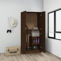 Thumbnail for Kleiderschrank Braun Eichen-Optik 82,5x51,5x180cm Holzwerkstoff