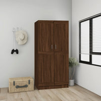 Thumbnail for Kleiderschrank Braun Eichen-Optik 82,5x51,5x180cm Holzwerkstoff