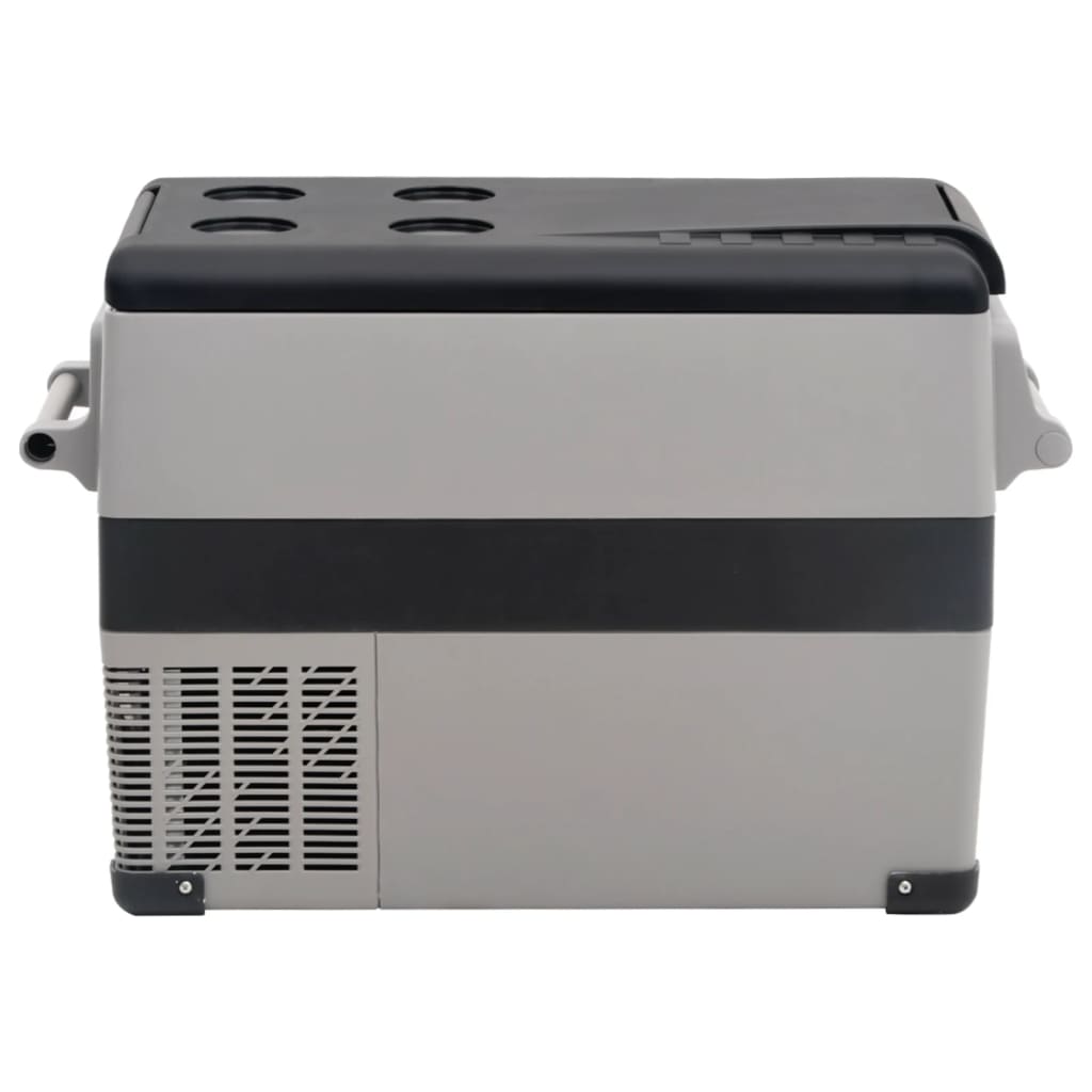 Kühlbox mit Griff und Adapter Schwarz und Grau 35 L PP & PE