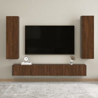 Thumbnail for TV-Wandschränke 2 Stk. Braun Eichen-Optik 30,5x30x110 cm