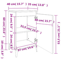 Thumbnail for Nachttische 2 Stk. Weiß 40x35x70 cm Holzwerkstoff