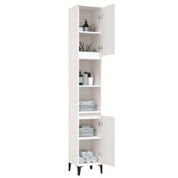 Thumbnail for Badschrank Weiß 30x30x190 cm Holzwerkstoff