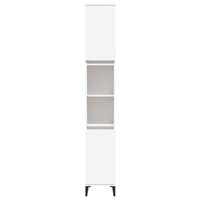 Thumbnail for Badschrank Weiß 30x30x190 cm Holzwerkstoff