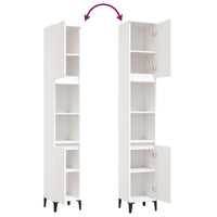 Thumbnail for Badschrank Weiß 30x30x190 cm Holzwerkstoff