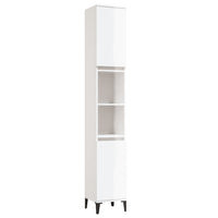 Thumbnail for Badschrank Hochglanz-Weiß 30x30x190 cm Holzwerkstoff