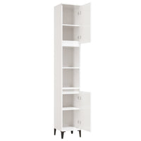 Thumbnail for Badschrank Hochglanz-Weiß 30x30x190 cm Holzwerkstoff
