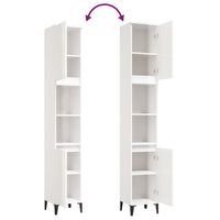 Thumbnail for Badschrank Hochglanz-Weiß 30x30x190 cm Holzwerkstoff