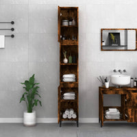 Thumbnail for Badschrank Räuchereiche 30x30x190 cm Holzwerkstoff